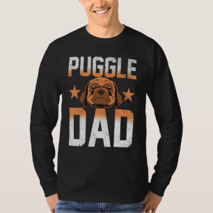 Mens Dog Fathers Day Puggle Dad Pet Owner Animal T-Shirt