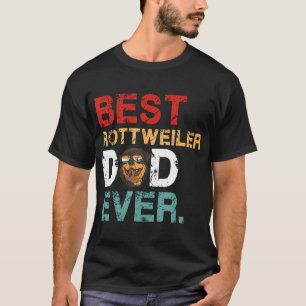 Mens Dog Lover Gift Vintage Best Dog Dad Ever Rott T-Shirt