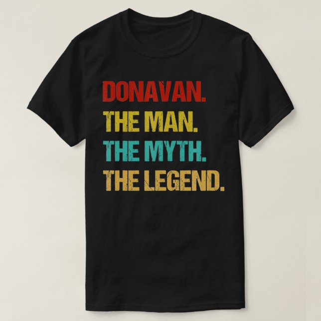 Mens Donavan The Man The Myth The Legend  T-Shirt (Design Front)