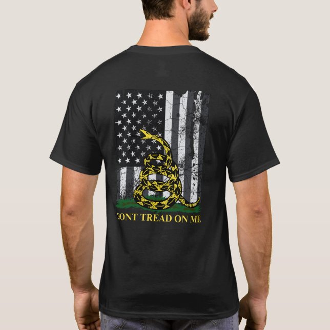 Men's DONT TREAD ON ME Gadsden Snake T-Shirt (Back)