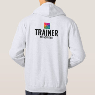 Mens Double Sided Coach Trainer Template Grey Hoodie