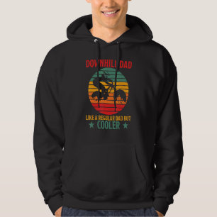 Mens Downhill Dad Saying Mountain Bike Vintage Bic Hoodie