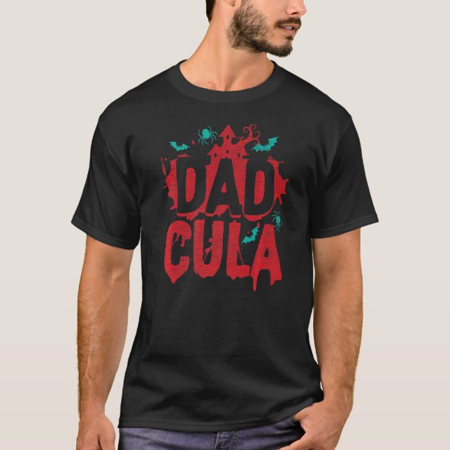 Mens Dracula Halloween Dad Dadcula T-Shirt (Front)