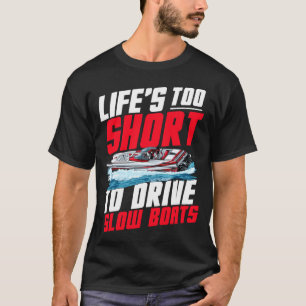 Mens drag boat racer speedboat racing motorboat T-Shirt