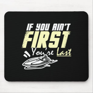 Mens drag boat racing speedboat motorboating drag mouse mat