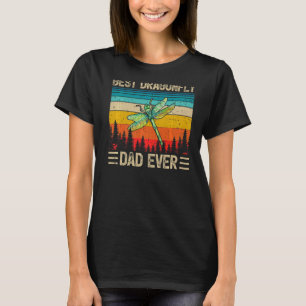 Mens Dragonfly Vintage Best Dragonfly Dad Ever Fa T-Shirt