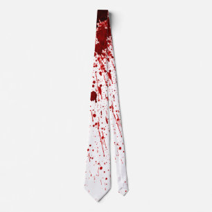 Mens Dress Tie Blood Splatter Vampire Gothic Horro