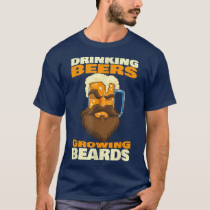 Mens Drinking Beers And Growing Beards Bearded Bee T-Shirt