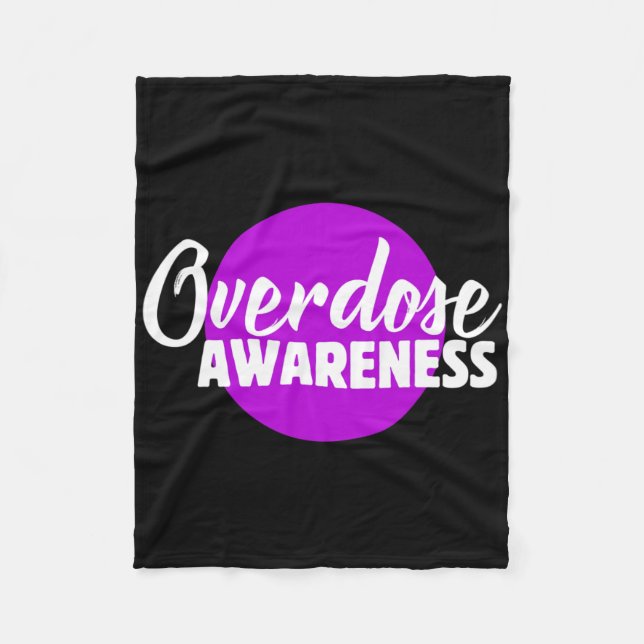 Mens Drug Overdose Awareness Oploid Faith Hope End Fleece Blanket (Front)