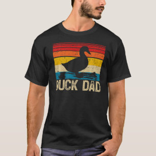 Mens Duck   Duck Vintage Retro Duck Dad Father's D T-Shirt