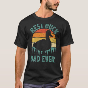 Mens  Duck Vintage Best Duck Dad Ever Father's Day T-Shirt