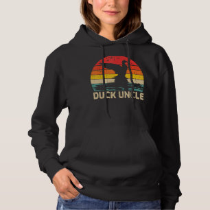 Mens Duck Vintage Retro Duck Uncle Father's Day Hoodie