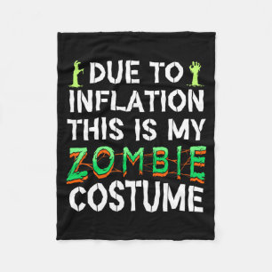 Mens Due To Iation This Is Zombie Costume Funny Fleece Blanket