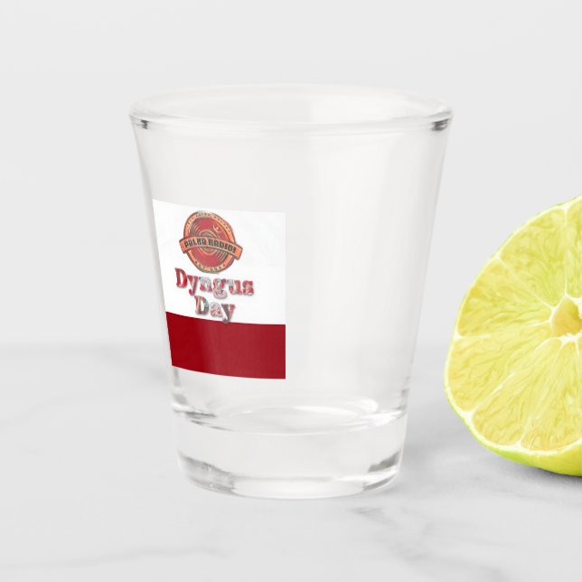 Men's Dyngus Day Polka Radio Shot Glass (Front)