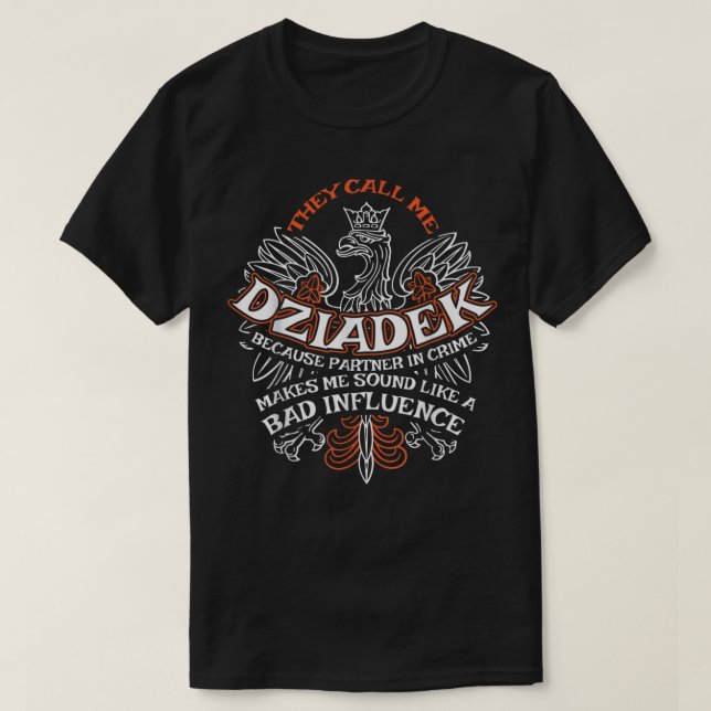 Mens Dziadek Polish American Grandads Dziadzia Dyn T-Shirt (Design Front)