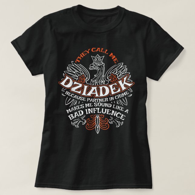 Mens Dziadek Polish American Grandads Dziadzia Dyn T-Shirt (Design Front)