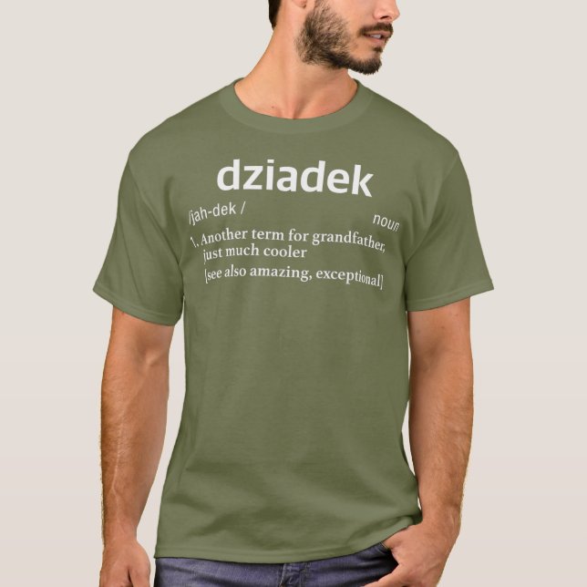 Mens Dziadek T s Grandpa s Grandfather in Polish T-Shirt (Front)
