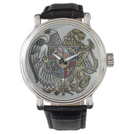 Men's Eagle and Lion Sigla  Black Silver |  Watch