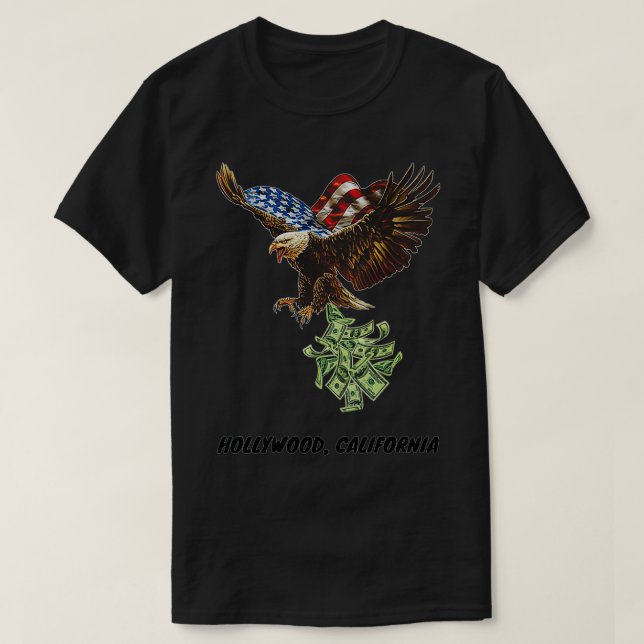 Mens Eagle Money  T-Shirt (Design Front)