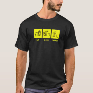 Mens Eat Sleep Metal Detecting Treasure Hunting Co T-Shirt