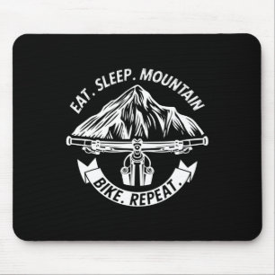 Mens Eat Sleep Mountain Bike Shirt Funny Mtb Bikin Mouse Mat