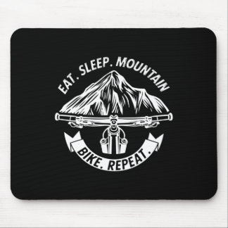 Mens Eat Sleep Mountain Bike Shirt Funny Mtb Bikin Mouse Mat
