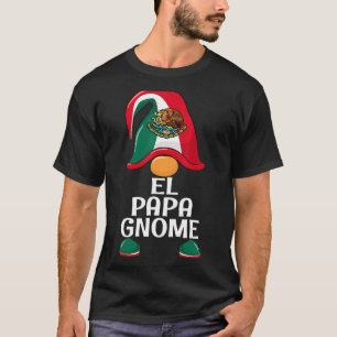 Mens El Papa Gnome   Mexican Flag Gnome Dad T-Shirt