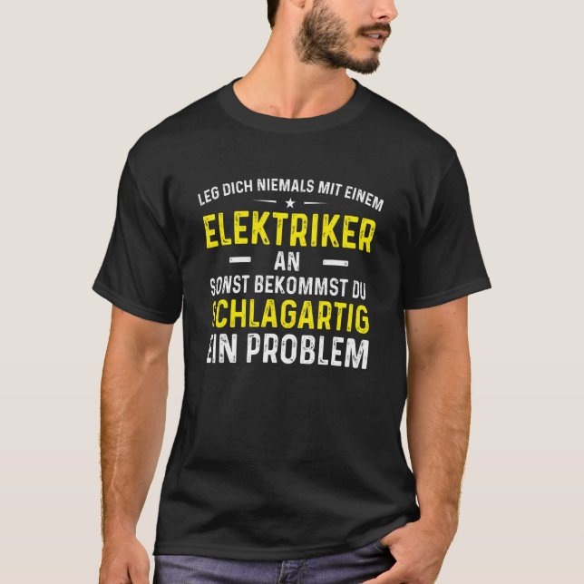 Mens Electrician Electronic  Saying  Master Fun T-Shirt (Front)