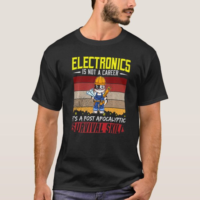Mens Electrician Is Not A Career Electricity Wirem T-Shirt (Front)
