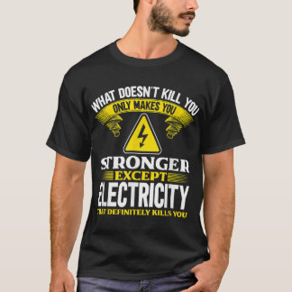 Mens Electricity Electrician Funny Lineman T-Shirt