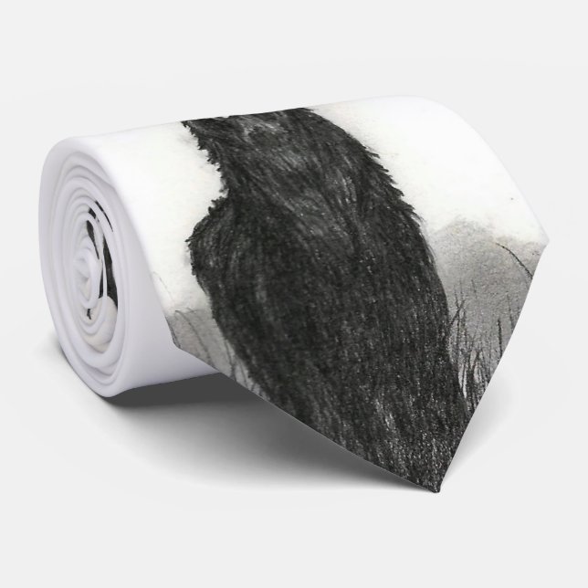 Mens Elk Stag Design Tie (Rolled)