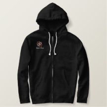 Men's Embroidered Basic Zip Hoodie
