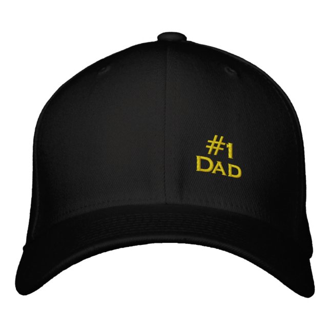 Men's Embroidered Number 1 Dad Embroidered Hat (Front)