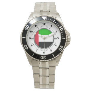 Men's Emirates Flag Stainless Steel Bracelet Watch