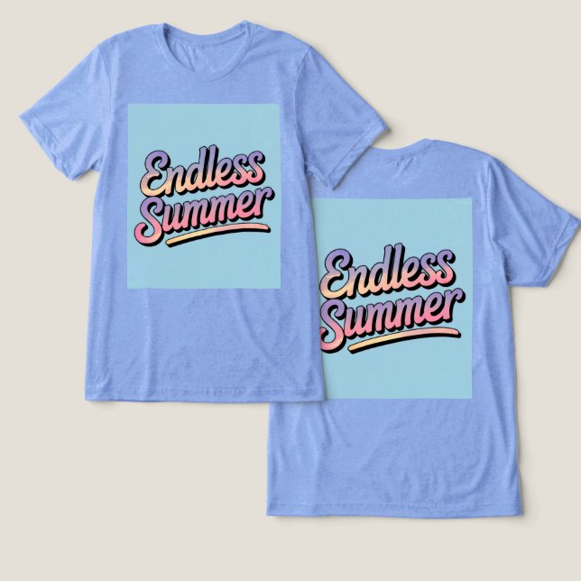 Men's Endless Summer T-Shirt Tri-Blend Shirt (Design Front & Back)