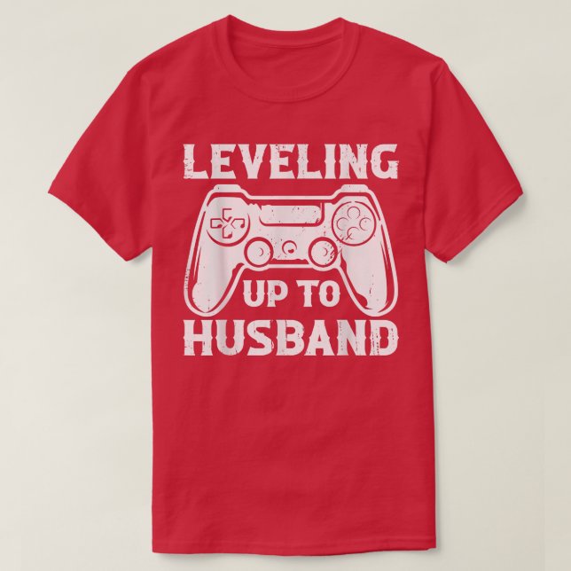 Mens Engagement groom video game lovers  T-Shirt (Design Front)