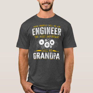 Mens Engineering Dad Grandpa Engineer  T-Shirt
