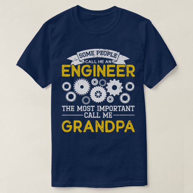 Mens Engineering Dad Grandpa Engineer  T-Shirt (Design Front)
