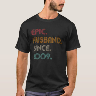 Mens Epic Husband Since 2009 - 13Th Wedding Annive T-Shirt