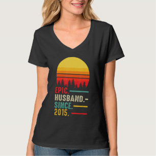 Mens Epic Husband Since 2015, Happy Anniversary T-Shirt