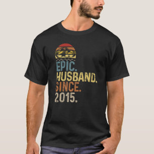 Mens Epic Husband Since 2015 Wedding Anniversary C T-Shirt