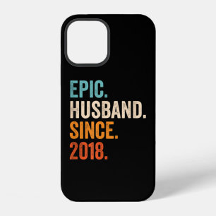 Mens Epic Husband Since 2018 wedding anniversary iPhone 12 Case