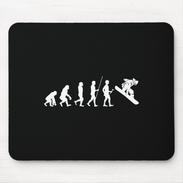 Mens Evolution Snowboard Gift Snowboarder Gift Boa Mouse Mat (Front)