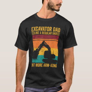 Mens Excavator Operator HEO Excavator Dad Regular T-Shirt