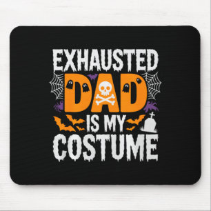 Mens Exhausted Dad Is My Costume Shirt Men Hallowe Mouse Mat