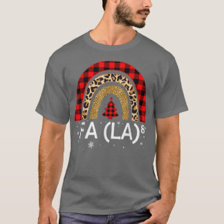 Mens Fa(la)8 Leopard Red Plaid Boho Rainbow Christ T-Shirt