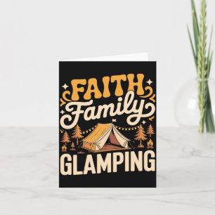 Mens faith family glamping luxury camping glamper card