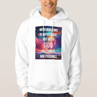 Men's faith hoodie - Matthew 19:26