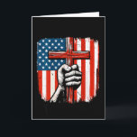 Mens Faith Over Fear Christian Patriotic American  Card<br><div class="desc">Mens Faith Over Fear Christian Patriotic American Flag Cross _1</div>