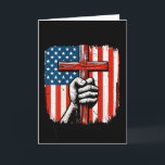 Mens Faith Over Fear Christian Patriotic American  Card<br><div class="desc">Mens Faith Over Fear Christian Patriotic American Flag Cross _1</div>